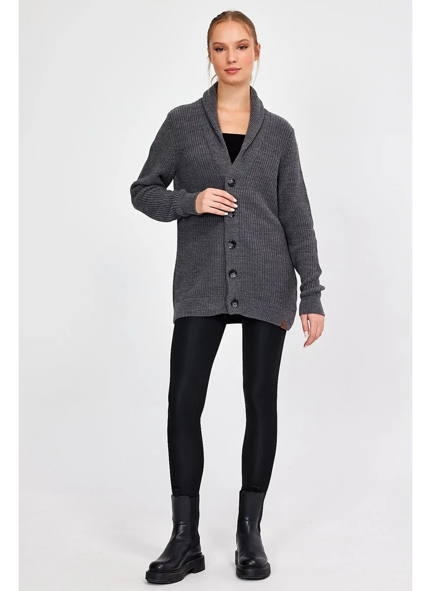 الكسندر جاردي Alexandergardı Buttoned Oversize Thessaloniki Knitted Cardigan (E23-6705)