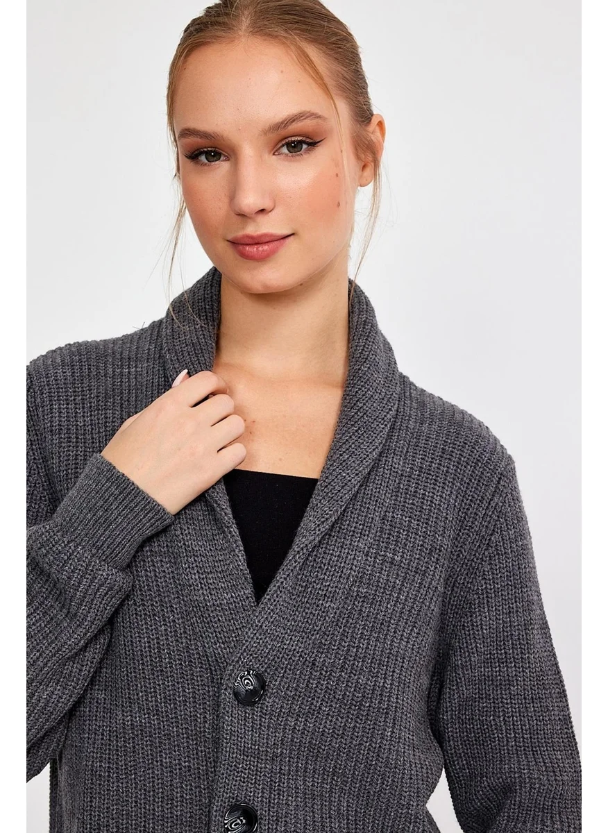 الكسندر جاردي Alexandergardı Buttoned Oversize Thessaloniki Knitted Cardigan (E23-6705)