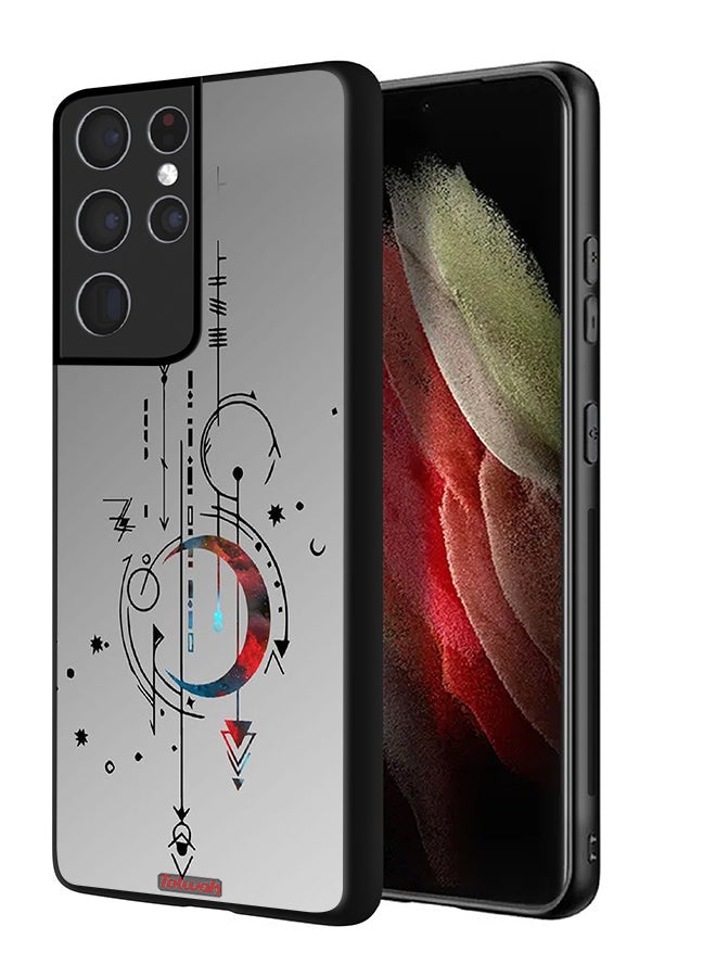 Tolwak Samsung Galaxy S21 Ultra 5G Protective Case Cover Moon And Arrows Art Pattern - Image 1