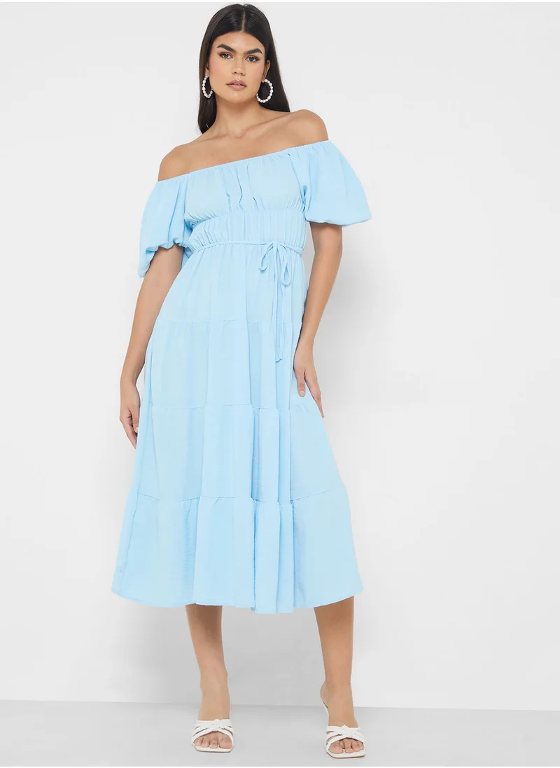 ELLA Off Shoulder Tiered Dress