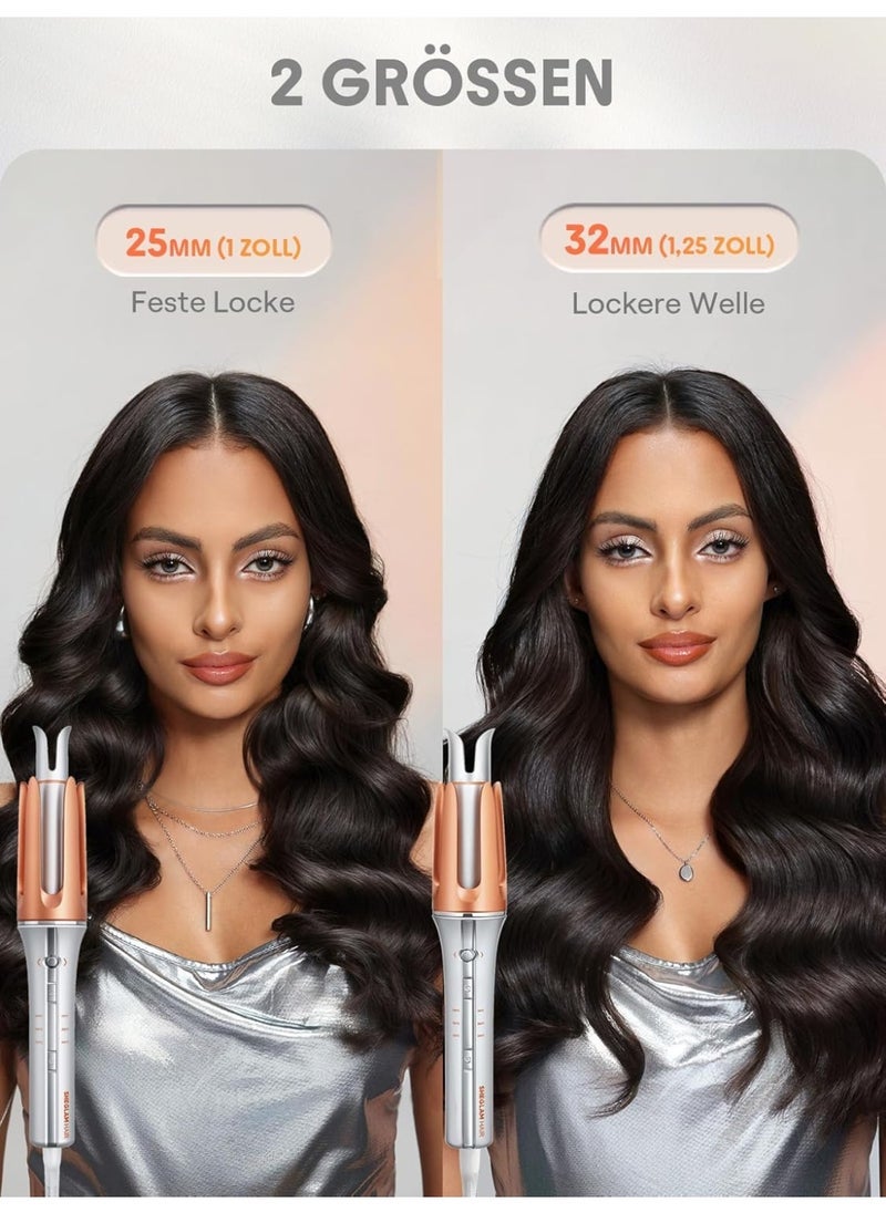 TIGER Automatic Hair Curler with 1¼ Inch Rotating Barrel – Fast Heating Professional Curling Iron with 3 Adjustable Temperature Settings, Dual Direction Curling, Auto Shut-Off Safety Feature, Anti-Scald and Anti-Tangle Design – Perfect for All Hair Types - Image 2