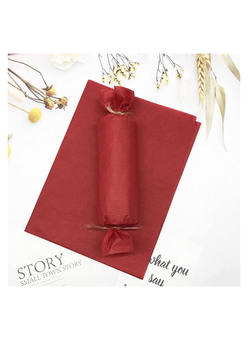 Generic Tissue Paper 50 Sheets Size: 50 * 70 cm wrapping DIY tissues 17 gram use for T Shirt,Dress,Abayas Wrapping. (Red, 50 * 70cm)  - Image 2