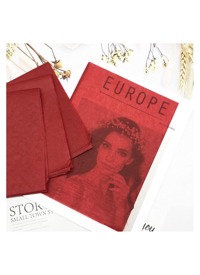 Generic Tissue Paper 50 Sheets Size: 50 * 70 cm wrapping DIY tissues 17 gram use for T Shirt,Dress,Abayas Wrapping. (Red, 50 * 70cm)  - Image 3