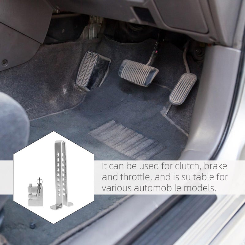 Adjustable U Shaped Steering Wheel Lock Anti Theft Device with Pedal Clutch Brake Security 21 5cm High - Image 5