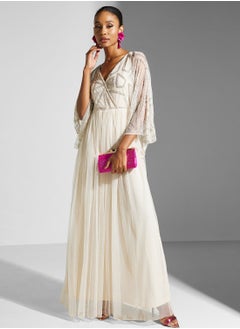 Cape Sleeve Dress