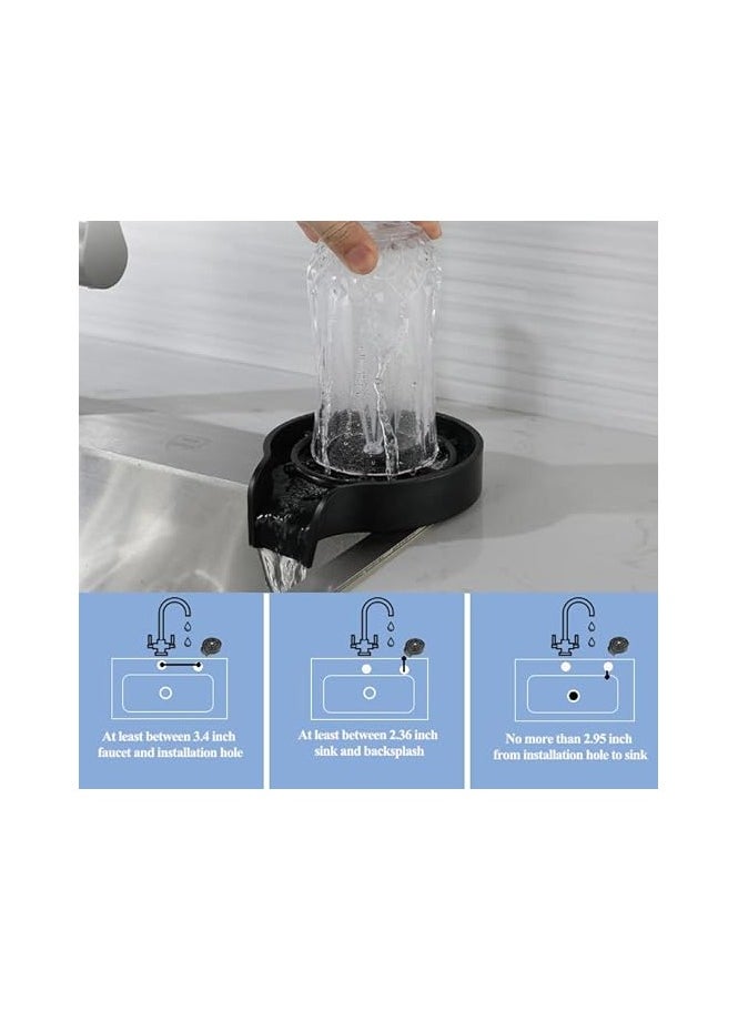 Generic Automatic Embedded Pitcher Rinser Cup Washer Black  - Image 1