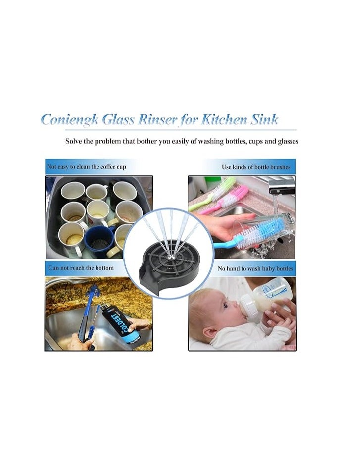 Generic Automatic Embedded Pitcher Rinser Cup Washer Black  - Image 3