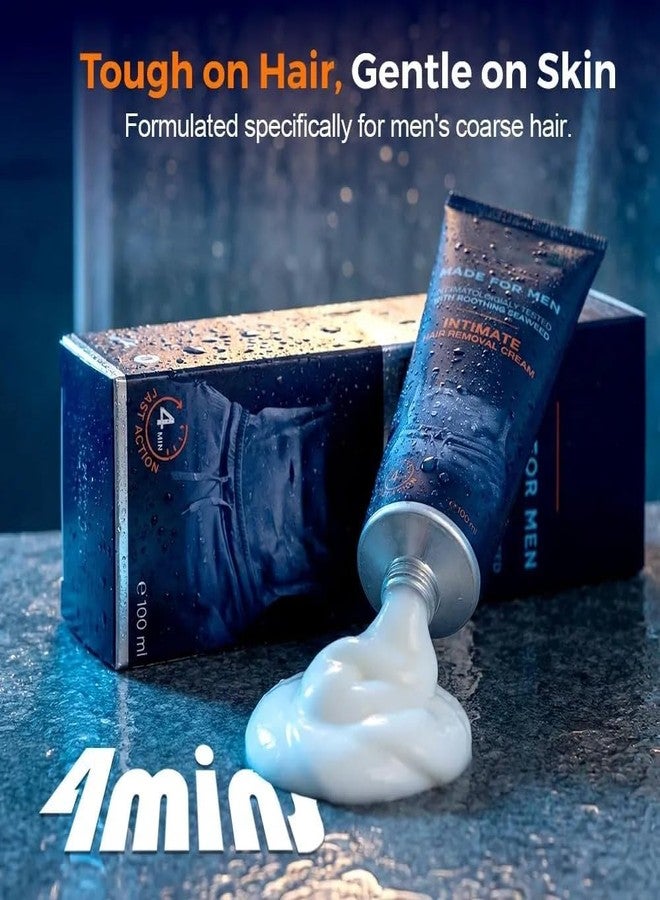 nyuta Intimate Hair Removal Cream for Men 100g – Fast Acting 4 Minute Formula | Safe & Mild with Soothing Seaweed | Painless Grooming for Private Areas, Chest & Body Hair Removal - Image 4