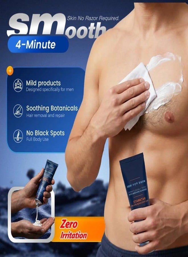nyuta Intimate Hair Removal Cream for Men 100g – Fast Acting 4 Minute Formula | Safe & Mild with Soothing Seaweed | Painless Grooming for Private Areas, Chest & Body Hair Removal - Image 3