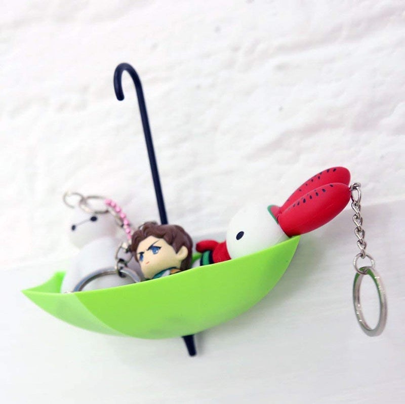 RABBONIX Plastic Multipurpose Umbrella Key Hat Holder Wall Hanging Hook 11x3x6cmMulticolor Set of 06 - Image 4