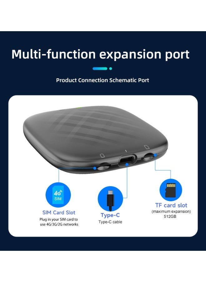 Neutral - 2024 CarPlay Android 13 TV Box Android Auto Wireless Carplay Adapter SM6115 64G Quad-core Smart Box For Netflix Spotify Youtube - Image 1