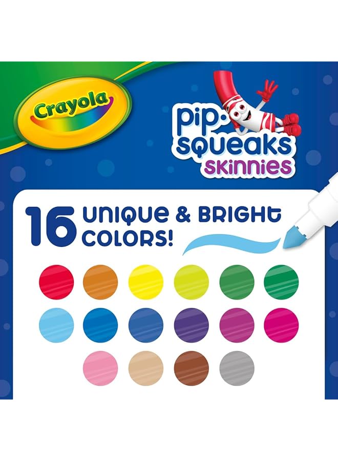 Crayola Washable Pip Squeaks Skinnies Markers Pack Of 16 - Image 3