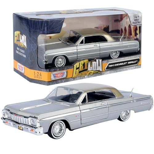 MOTORMAX موتورماكس 1964 شيفروليه إمبالا جيت لو سيريز 1/24 نموذج ديكاست لوريدر كار - Image 1