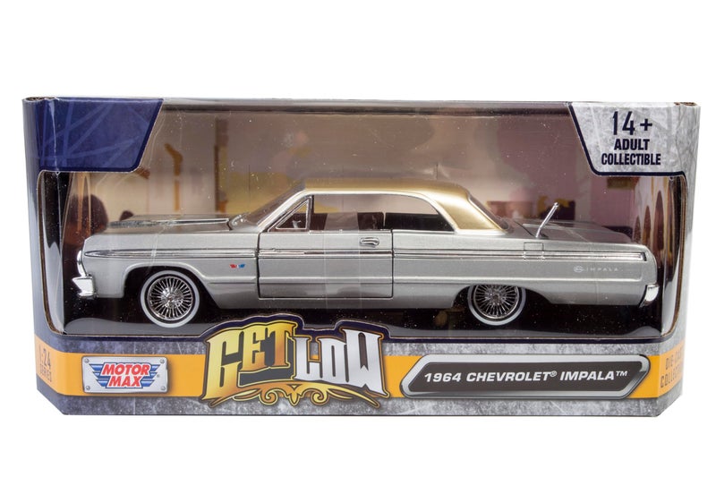 MOTORMAX موتورماكس 1964 شيفروليه إمبالا جيت لو سيريز 1/24 نموذج ديكاست لوريدر كار - Image 2
