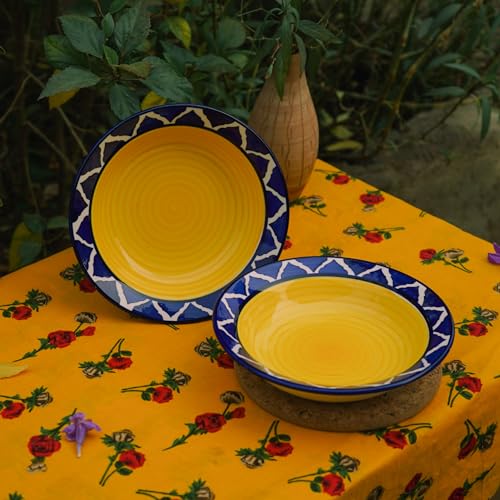SEPARATE WAY Ceramic Designer Umrao Soup Plate Suitable for Serving Soup,Pasta,Noodles,Pasta,Desserts & Side Dishes(Pack of 2) - Image 2