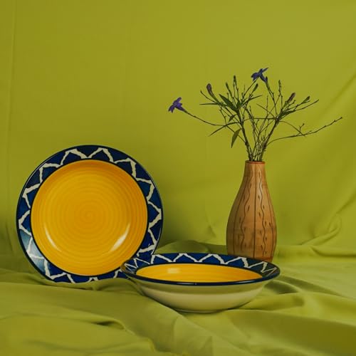 SEPARATE WAY Ceramic Designer Umrao Soup Plate Suitable for Serving Soup,Pasta,Noodles,Pasta,Desserts & Side Dishes(Pack of 2) - Image 4