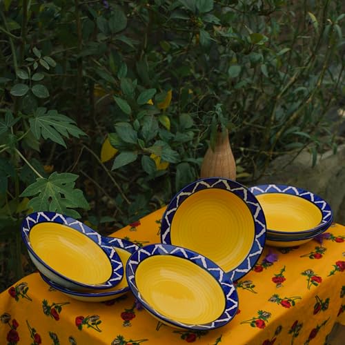 SEPARATE WAY Ceramic Designer Umrao Soup Plate Suitable for Serving Soup,Pasta,Noodles,Pasta,Desserts & Side Dishes(Pack of 2) - Image 3