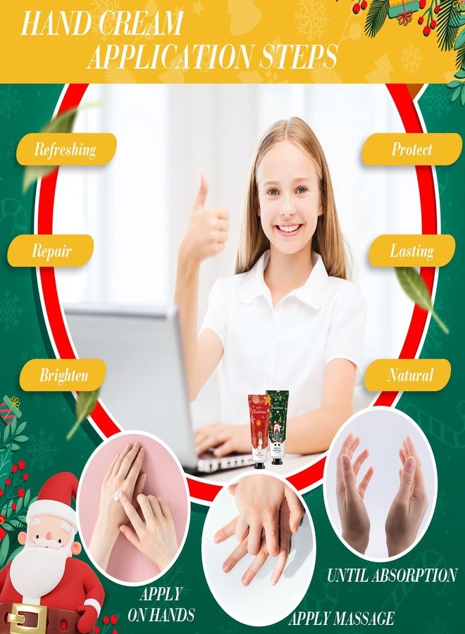 Heigble 36 Set Christmas Hand Lotion Gift Bulk Christmas Hand Cream Travel Size Xmas Stocking Stuffers Holiday Mini Lotion with Organza Bag Greeting Card Party Supplies for Employee Coworkers Gifts - Image 4