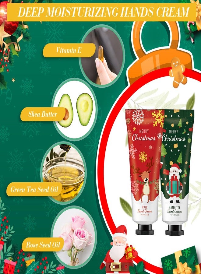 Heigble 36 Set Christmas Hand Lotion Gift Bulk Christmas Hand Cream Travel Size Xmas Stocking Stuffers Holiday Mini Lotion with Organza Bag Greeting Card Party Supplies for Employee Coworkers Gifts - Image 2