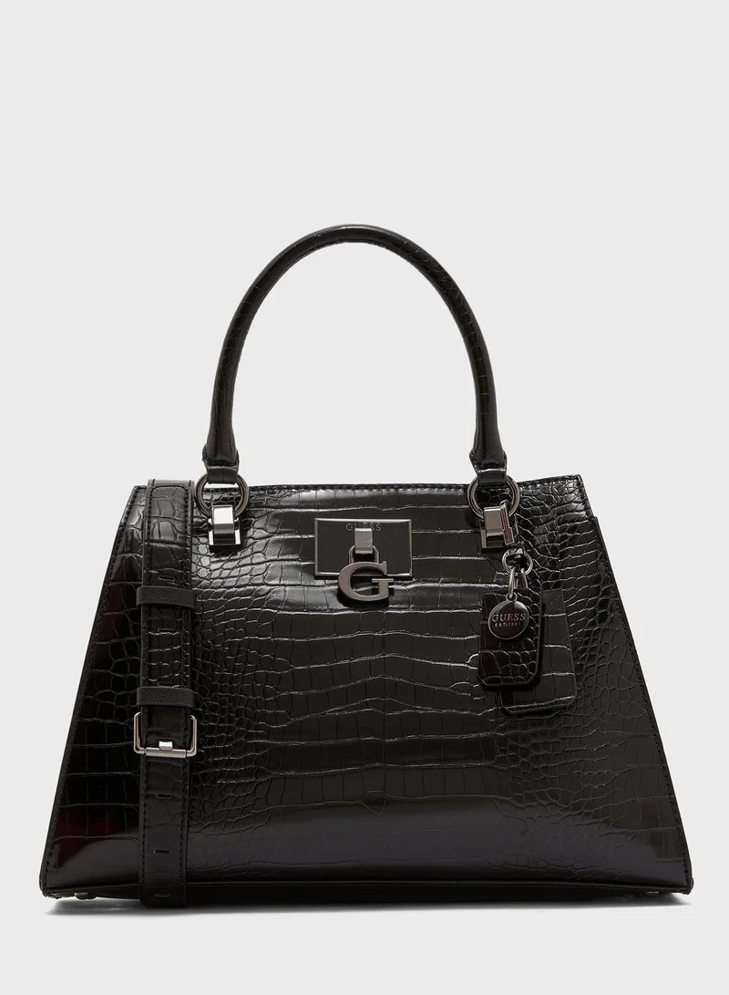 GUESS Stephi Textured Top Handle Satchel