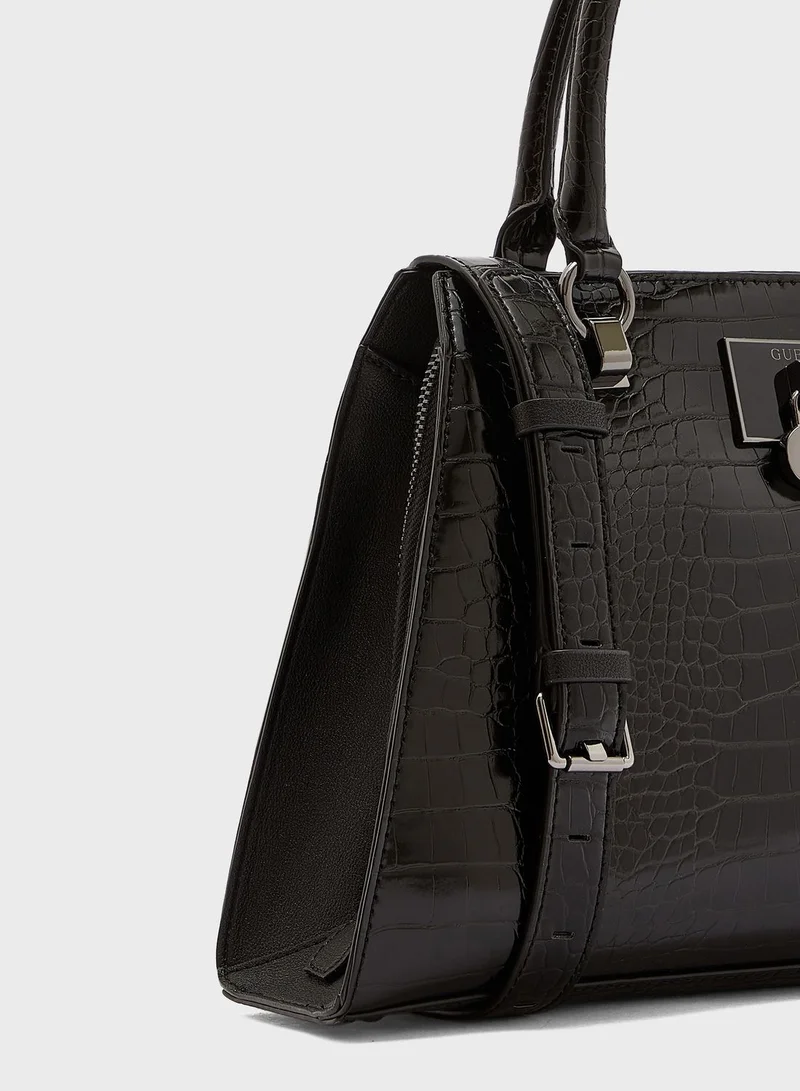 GUESS Stephi Textured Top Handle Satchel