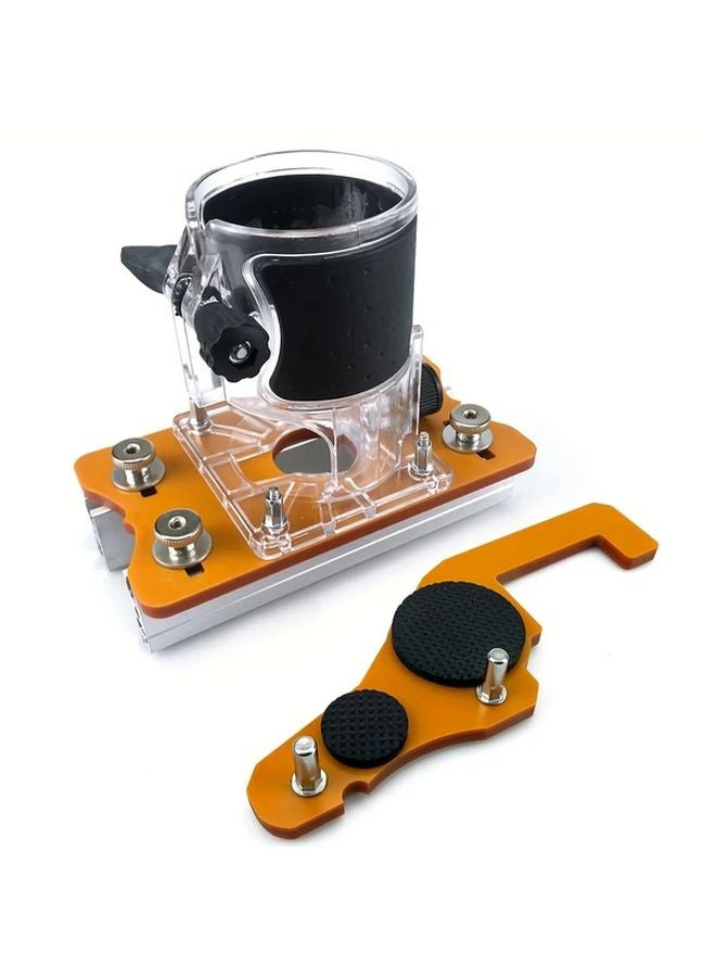 2nd Gen Slotted Plate With Transparent Cover And Positioner For Cabinet Wardrobe Grooving - Image 1