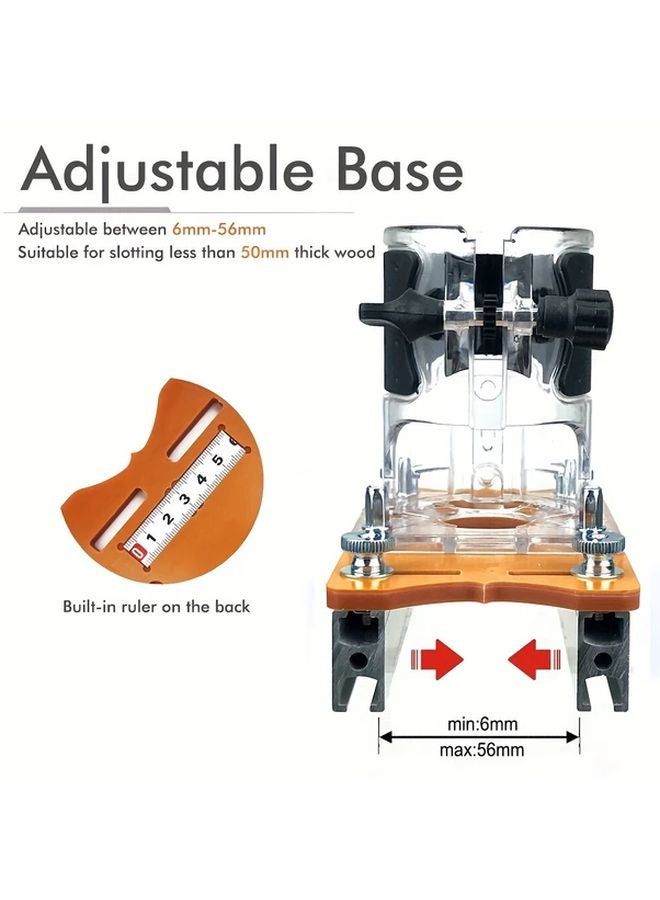 2nd Gen Slotted Plate With Transparent Cover And Positioner For Cabinet Wardrobe Grooving - Image 4