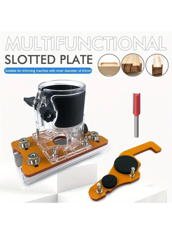 2nd Gen Slotted Plate With Transparent Cover And Positioner For Cabinet Wardrobe Grooving - Image 2