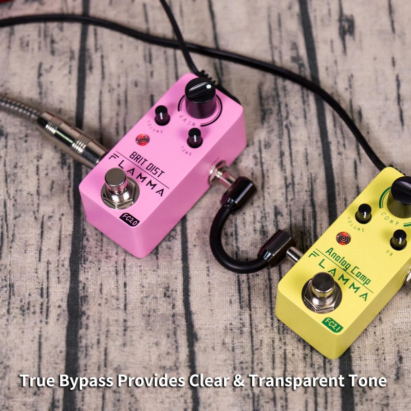 FLAMMA FC20 Distortion Pedal Electric Guitar Pedal High Gain Distortion Effect with Adjustable Mid Frequency Control True Bypass - Image 4
