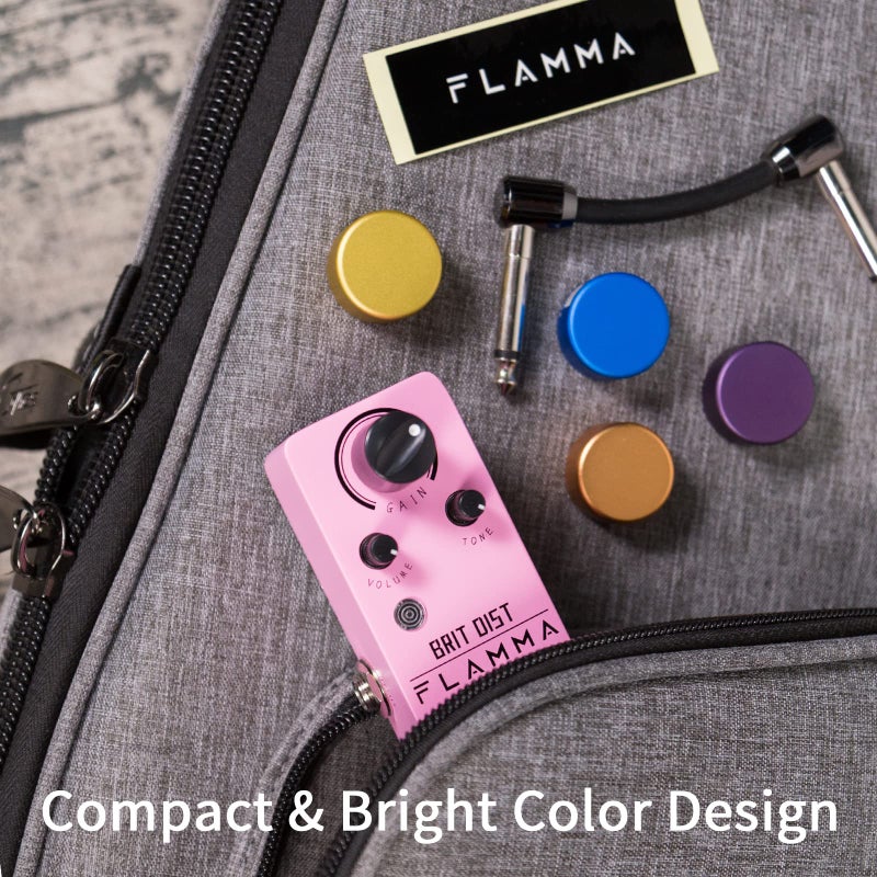 FLAMMA FC20 Distortion Pedal Electric Guitar Pedal High Gain Distortion Effect with Adjustable Mid Frequency Control True Bypass - Image 5