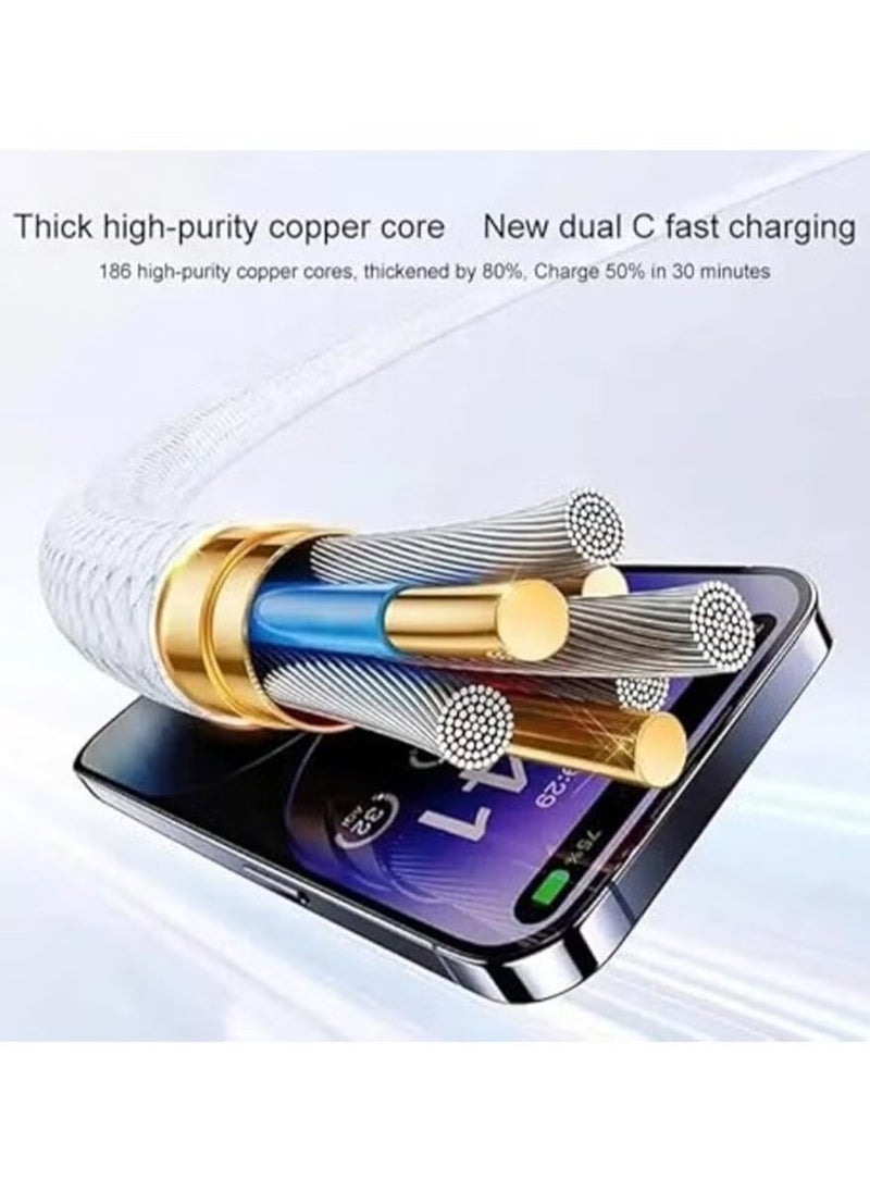 ELTRAZONE iPhone 16/15 Charging Cable 2M – 60W USB-C to USB-C Fast Charging Cable – High-Speed Charging for iPhone, iPad, MacBook, and More – Durable, Reinforced Cable for Fast Data Transfer - Image 4