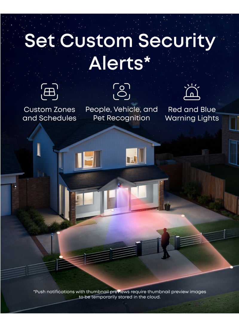 eufy Security PoE NVR CCTV Camera System E41, Wired Outdoor Cam, 4 4K UHD Turret Cams, 122° FOV, Colour Night Vision, 24/7 Recording, AI Detection, Red & Blue Lights, 8 Channel NVR, 2TB HDD, IP67 - Image 4