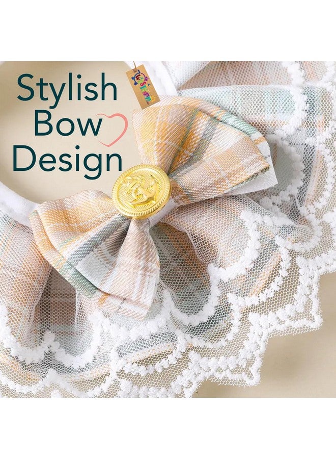 Western Era 'S Opulent Dog Couture: Elevate Your Dog'S Style With The Elegant Fabric Collar Featuring A Delicate Bow Accent, Perfect For Special Occasions, Photoshoots, And Events (Small) - Image 4