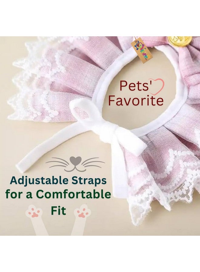 Western Era 'S Opulent Dog Couture: Elevate Your Dog'S Style With The Elegant Fabric Collar Featuring A Delicate Bow Accent, Perfect For Special Occasions, Photoshoots, And Events (Small) - Image 3