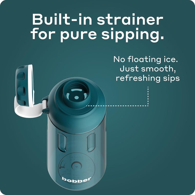 BOBBER 30 oz Tritan Water Bottle with Fruit Infuser - BPA Free Plastic Bottle with Leak-Proof Lid, Dishwasher Safe, Great for Gym & Outdoor (Deep Teal) - Image 4