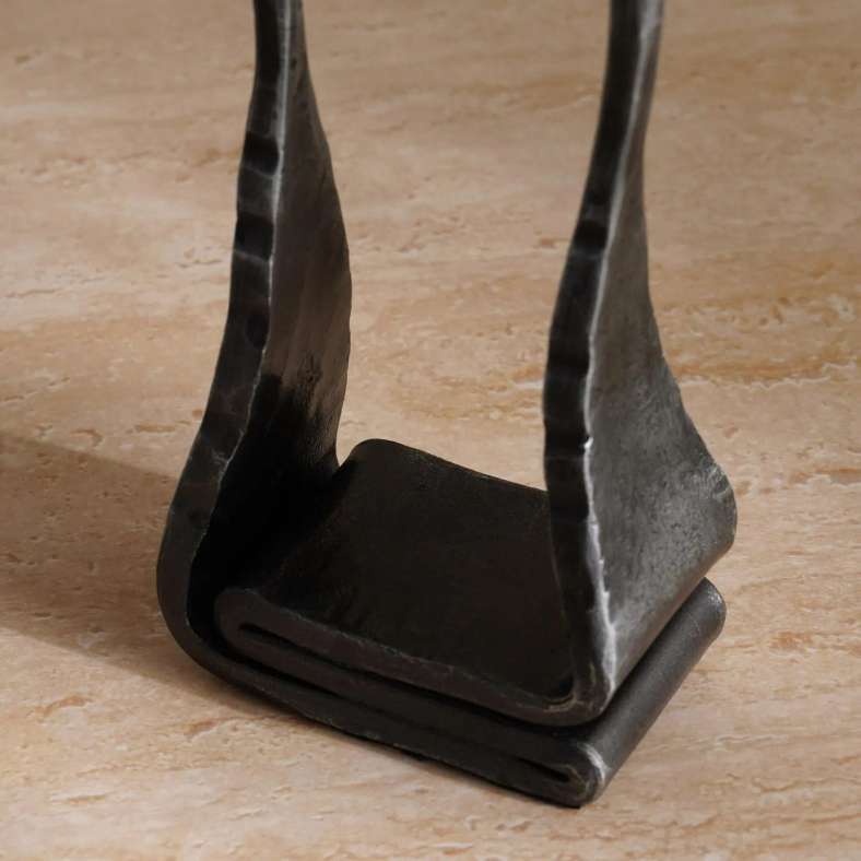 Pan Home Ignacia Metal Taper Candle Holder 5x8x45cm- Grey Antique - 112ATO2001008 - Image 3