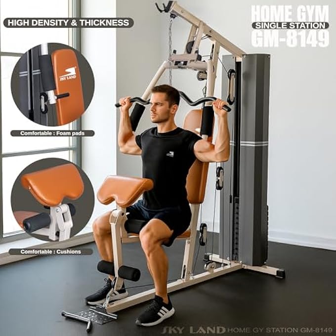 Sky Land Multi-Station Home Gym Equipment, Single, 2-Station & 3-Station Strength Training Machines, Full Body Workout & Muscle Building Fitness Equipment - Image 3
