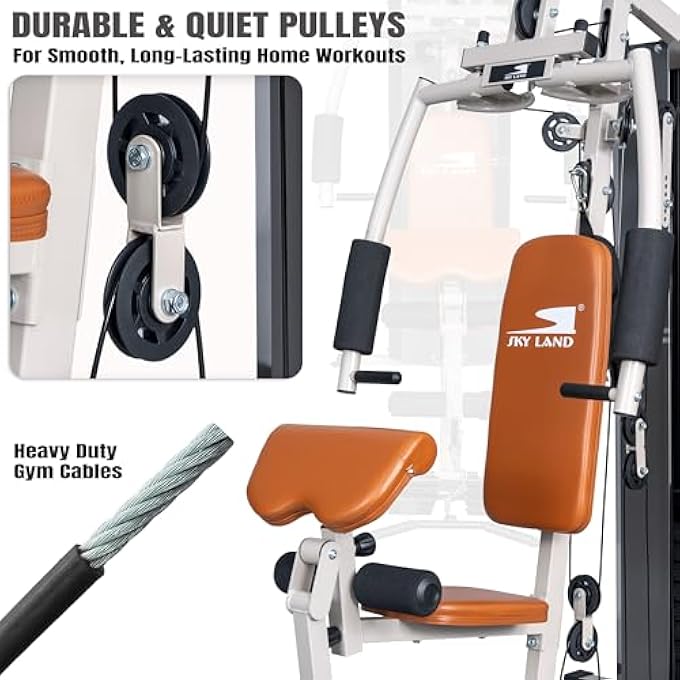 Sky Land Multi-Station Home Gym Equipment, Single, 2-Station & 3-Station Strength Training Machines, Full Body Workout & Muscle Building Fitness Equipment - Image 5