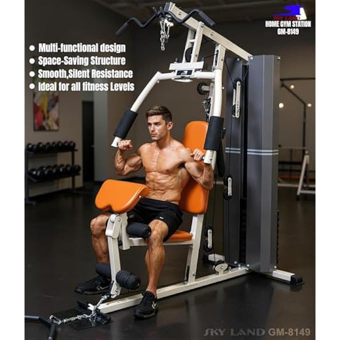 Sky Land Multi-Station Home Gym Equipment, Single, 2-Station & 3-Station Strength Training Machines, Full Body Workout & Muscle Building Fitness Equipment - Image 2