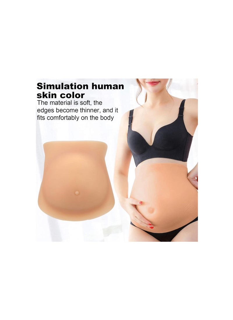 silvercnc - Fake Pregnant Belly, Silicone Artificial Tummy Skin Color False Pregnancy Belly for Photography Props, Screen Performance, Costume Cosplay, 3 to 10 Month(XL-color) - Image 1