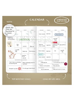Swift Dairy Planner - Deluxe Weekly & Monthly Life Planner to Hit Your Goals & Live Happier. Organizer Notebook & Productivity Journal. A5 Hardcover, Undated - Start Any Time  - Image 4