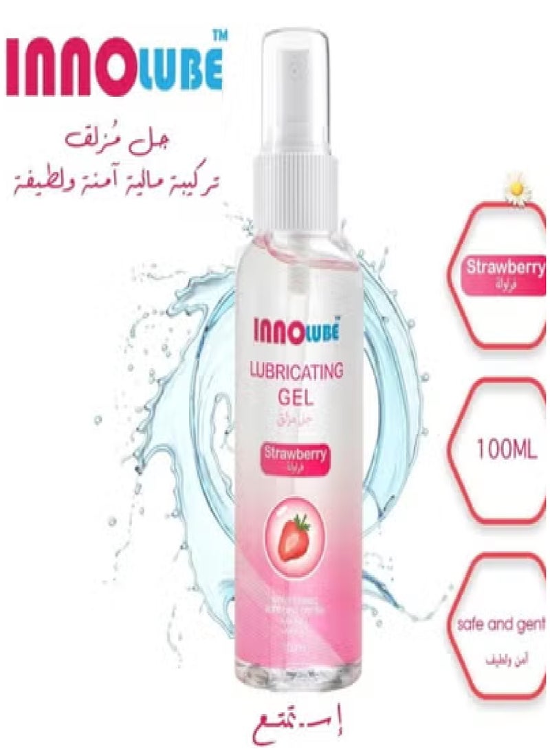 اينو لوب جل مزلق بالفراولة تركيبة مائية آمن ولطيف 100 مل - Image 2
