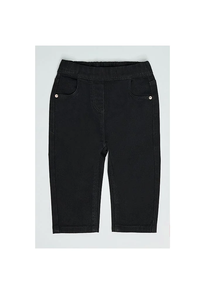 أر أند بي Solid Jeggings with Elastic Waist