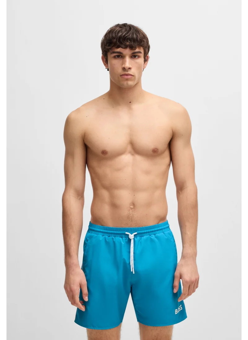 بوس Quick-drying swim shorts with contrast details