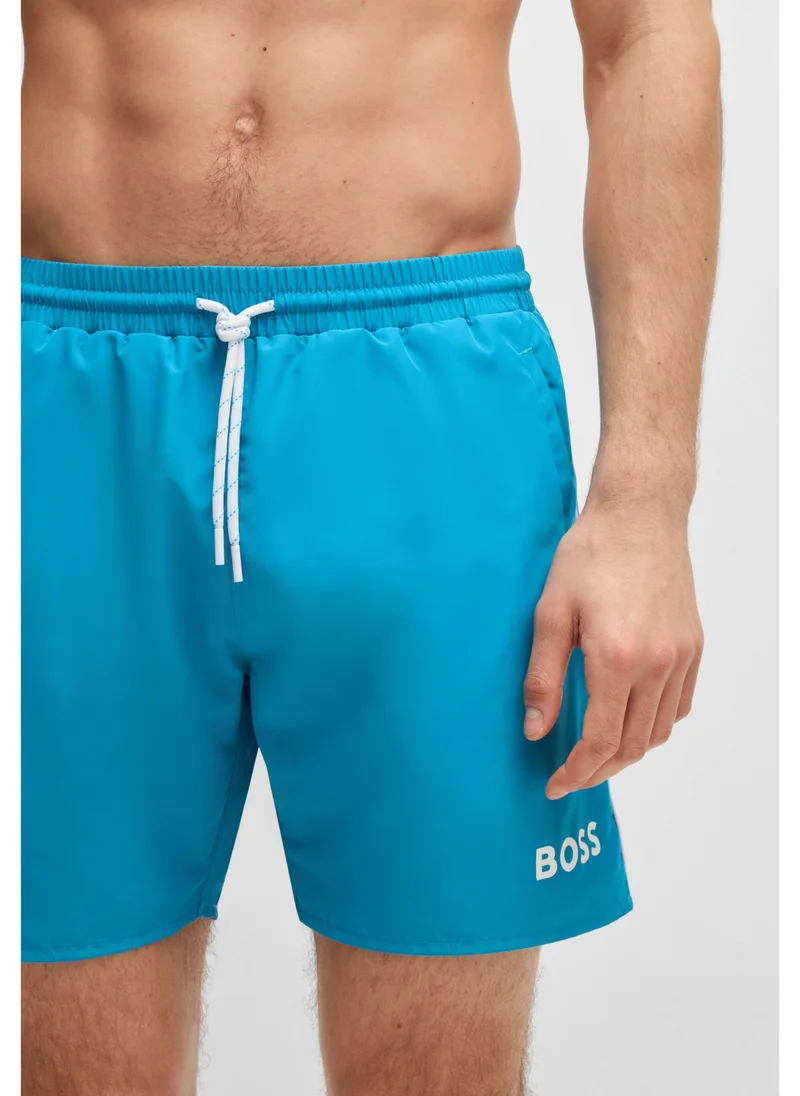 بوس Quick-drying swim shorts with contrast details