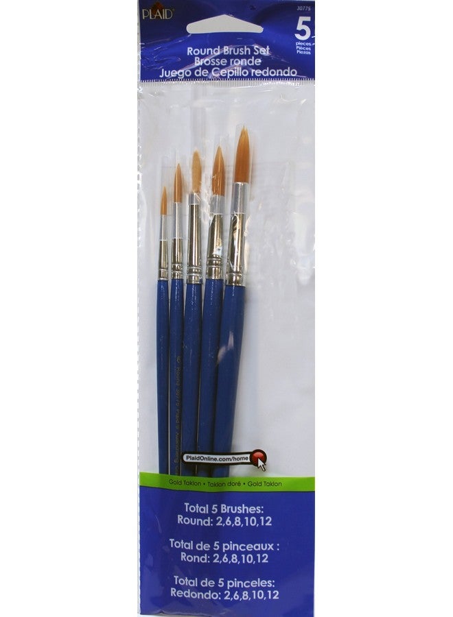 PLAID Round Paint Brush Set, 30775 (5-Piece) - Image 1