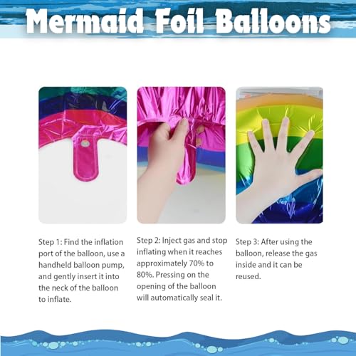 FI - FLICK IN 7 pcs Foil Balloons for 6th Birthday Decoration for Girls Theme Birthday Decorations Tail Balloon Rainbow Number 6 Foil Balloon (Pack of 7, Multi) - Image 4