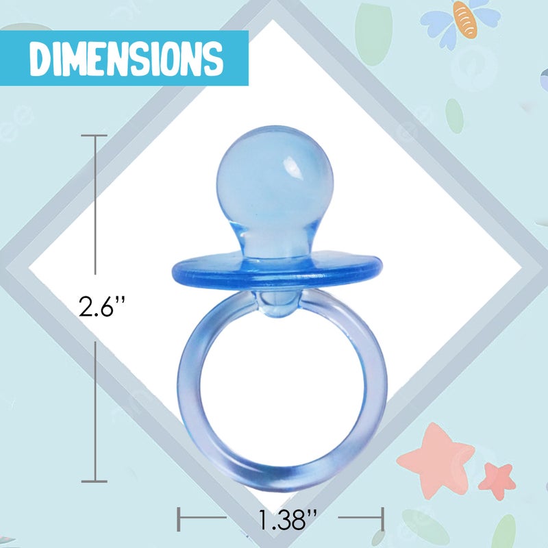 EVER SHINE Baby Pacifier 2.5" Baby Shower Favors Decoration (Blue, 36 Count) - Image 2