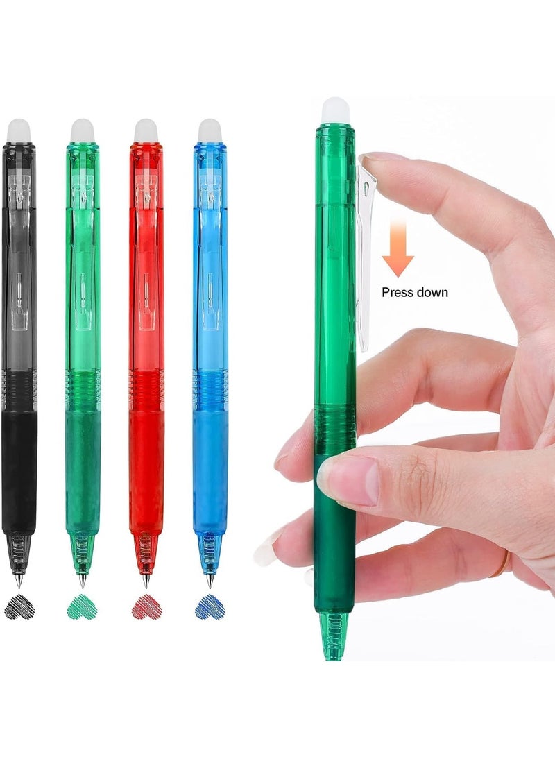 12 قلم جل قابل للمسح وقابل للسحب، يجعل الأخطاء تختفي، مقبض مريح، للرسم والكتابة والتخطيط واللوازم المدرسية والمكتبية، رأس دقيق 0.7 مم - Image 2