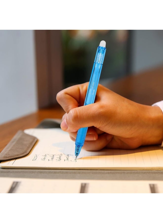 12 قلم جل قابل للمسح وقابل للسحب، يجعل الأخطاء تختفي، مقبض مريح، للرسم والكتابة والتخطيط واللوازم المدرسية والمكتبية، رأس دقيق 0.7 مم - Image 3